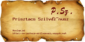 Prisztacs Szilvánusz névjegykártya
